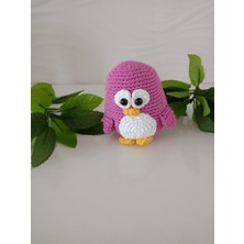 Design By Oykum 2'li Amigurumi Penguen Oyuncaklar (Mor ve Mint Yeşil)