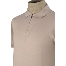 Cengiz Inler Yarım Fermuarlı Merserize Erkek Triko T-Shirt