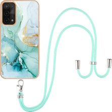 Mays Home1 Oppo A93 5G/A93S 5g Mermer Anti-Scratch Yumuşak Tampon Crossbody Için Kılıf (Yurt Dışından)