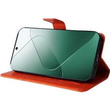 YH Mall Xiaomi 14 Flip Kickstand Darbeye Kapak Için Kart Yuvası Standı ile Pu (Yurt Dışından)