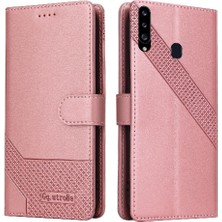 YH Mall Samsung Galaxy A20S Premium Deri Kickstand Üç Kart 4 Için Flip Case (Yurt Dışından)