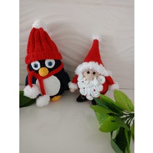 Design By Oykum Amigurumi  Penguen ve Yılbaşı Cücesi (2'li)