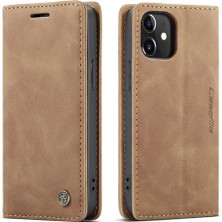 YH Mall Iphone 12 Için Flip Case/12 Pro Flip Folio Kitap Vintage Pu Deri Cüzdan (Yurt Dışından)