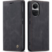 Manyi Mall Oppo Oppo 10 Pro 5g Için Flip Case Vintage Pu Deri Cüzdan Kılıf Kart Yuvası (Yurt Dışından)