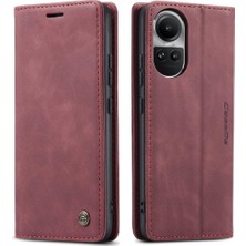 Manyi Mall Oppo Oppo 10 Pro 5g Için Flip Case Vintage Pu Deri Cüzdan Kılıf Kart Yuvası (Yurt Dışından)