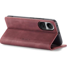 Manyi Mall Oppo Oppo 10 Pro 5g Için Flip Case Vintage Pu Deri Cüzdan Kılıf Kart Yuvası (Yurt Dışından)