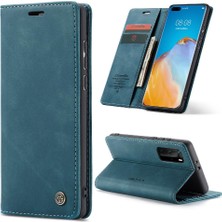 Manyi Mall Huawei P40 Pro Flip Folio Kitap Kılıf Için Flip Case Kart Yuvası Kickstand Pu (Yurt Dışından)