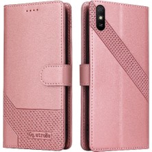 Manyi Mall Xiaomi Redmi 9A Üç Kart Yuvaları Premium Deri Kickstand Için Flip Case (Yurt Dışından)