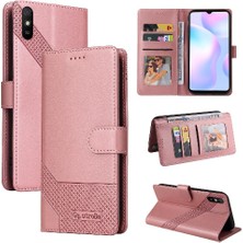 Manyi Mall Xiaomi Redmi 9A Üç Kart Yuvaları Premium Deri Kickstand Için Flip Case (Yurt Dışından)