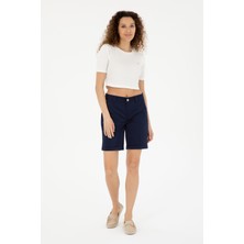 U.S. Polo Assn. Kadın Lacivert Dokuma Şort 50281722-VR033
