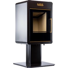 Mss Designo Ayaklı Şömine Odun Sobası 8 Kw Gold Ithal