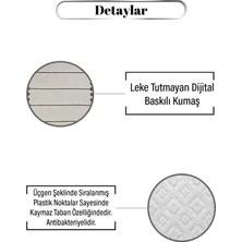 Marka Dekor Modern Çizgili Desen Dijital Baskılı Kaymaz Zenit Halı