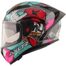 Axor  Axor Street Hıphop - Black Pınk - Kp - Motosiklet Kask