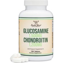 Double Wood Glucosamine Chondroitin Triple Strength (1 500MG Glucosamine Sulfate  1 200MG Chondroitin) 180 Tablets  Two Month Supply (Joint Support Supplement) Gluten Free  Non-Gmo