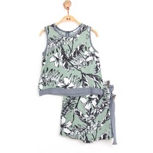 Nk Kids 8-14 Yaş Kız Çocuk Ikili Takım Lilyum Baskılı T-Shirt Şo 13 Yaş Çok Renkli