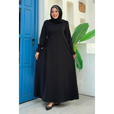 Bym Fashion Tek Tarafı Yandan Büzmeli Elbise 6017 Siyah