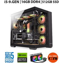 Zeiron Zero RTX15 Intel Core I5-9400F 16GB Ram 512 GB M.2 Nvme SSD 12GB 192BIT RTX3060 Sıvı Soğutmalı Oyuncu Masaüstü Bilgisayar