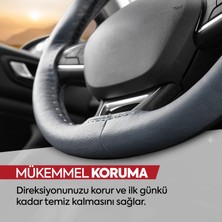 Otom Düz Deri Sarmalı Dikme Direksiyon Kılıfı DK104