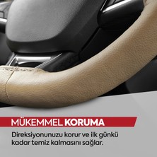 Otom Düz Deri Sarmalı Dikme Direksiyon Kılıfı DK105