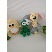 Design By Oykum 3'lü Amigurumi Oyuncaklar (Maskod,kurbağa ve Penguen)