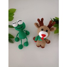 Design By Oykum Amigurumi Ren Geyik ve Kurbağa Oyuncak (2'li)