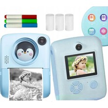 Qasul Anlık Termal Yazıcılı Dijital Çocuk Kamerası 2.0 Inç Hd Instant Photo Printer Camera