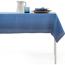 Vanelli Home Mavi Beyaz Geçişli 150X250 cm Dikdörtgen Masa Örtüsü
