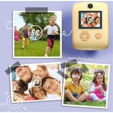 Qasul Anlık Termal Yazıcılı Dijital Çocuk Kamerası 2.0 Inç Hd Instant Photo Printer Camera