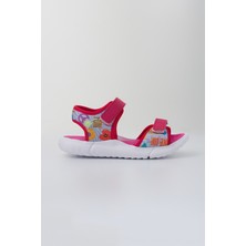 Dudino Kids Footwear Pembe Kız Paris Cırt Cırtlı Çocuk Sandalet