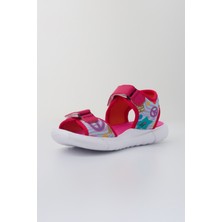 Dudino Kids Footwear Pembe Kız Paris Cırt Cırtlı Çocuk Sandalet