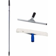 MCK Plus Mck Pencere Cam,ayna Temizleme Seti,duş ve Cam Sileceği 35CM Çekçek, 2 Peluş 3 Metre Teleskopik Sap