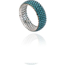 Neva Jewelry Turkuaz Beş Sıra Tamtur Yüzük