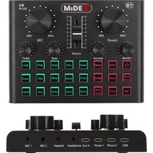 Midex MX-2020 Live Set Efektli Ses Kartı Mikrofon Stand Kayıt Canlı Yayın Seti (PC ve Telefon)