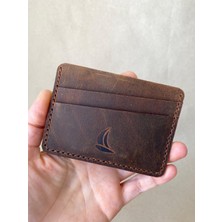 Alesta Leather El Yapımı Hakiki Deri Minimal Kartlık / Mini Cüzdan