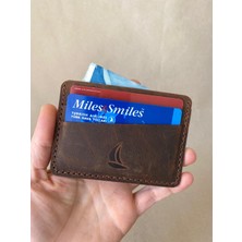 Alesta Leather El Yapımı Hakiki Deri Minimal Kartlık / Mini Cüzdan