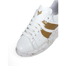 George Phoenix Old London Beyaz Gold Desen Detaylı Taban  Sneakers Spor Ayakkabı