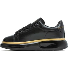 George Phoenix Old London Siyah Gold Şerit Detaylı Erkek Sneakers Spor Ayakkabı