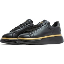 George Phoenix Old London Siyah Gold Şerit Detaylı Erkek Sneakers Spor Ayakkabı