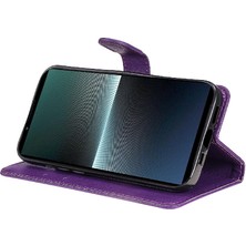 Mays Boutique Sony Xperia 1V Için Flip Case Yüksek Kalite Deri Klasik Düz Renk Kılıf (Yurt Dışından)