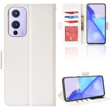 Mays Boutique Oneplus 9 Için Kılıf Yan Toka Pu Deri Cüzdan Manyetik Kart Yuvaları Tutucu (Yurt Dışından)