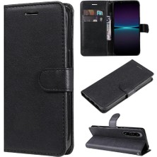 Mays Boutique Sony Xperia 1 Iv Için Flip Case Yüksek Kalite Deri Klasik Düz Renk (Yurt Dışından)