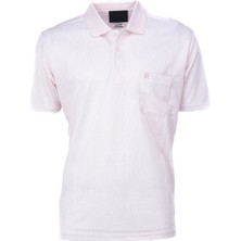 Oppland Erkek Pamuklu Merserize Kumaş T-Shirt Polo Yaka Kısa Kollu Nokta Desenli Tam Kalıp