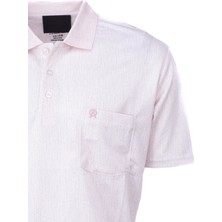 Oppland Erkek Pamuklu Merserize Kumaş T-Shirt Polo Yaka Kısa Kollu Nokta Desenli Tam Kalıp