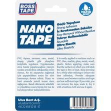 Boss Tape 2 Metre Çok Güçlü Çift Taraflı Nano Bant Mavi