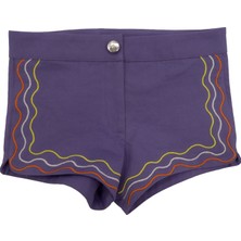 OZMOZ Nakış Işlemeli Organik Kız Çocuk Kısa Şort