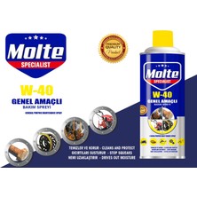 Molte W-40 Pas Sökücü Yağlayıcı Korozyon Önleyici Koruyucu Silah Temizleme Spreyi Çok Amaçlı Multi Sprey 400 ml