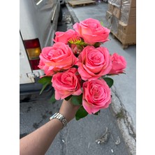 Konak 10 Dallı Büyük Açık Gül Demet (Açık Gül Kurusu) (Yapay Çiçektir)