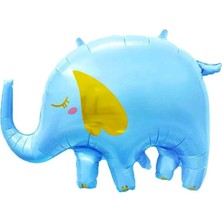 Parti Adresi Mavi Fil Folyo Balon Bebek Partisi Balonu 84 cm