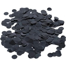 Parti Adresi Balon Pulu Metalize Pul Konfeti Siyah