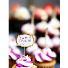 Parti Adresi Iyi Ki Doğdun Kürdan Cupcake Kürdanı Pasta Süsü Beyaz